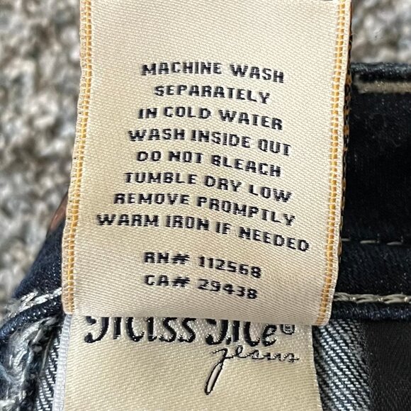 Miss Me Skinny Jeans, Women's size 25, Rhinestones, Special Stitching - Picture 11 of 15